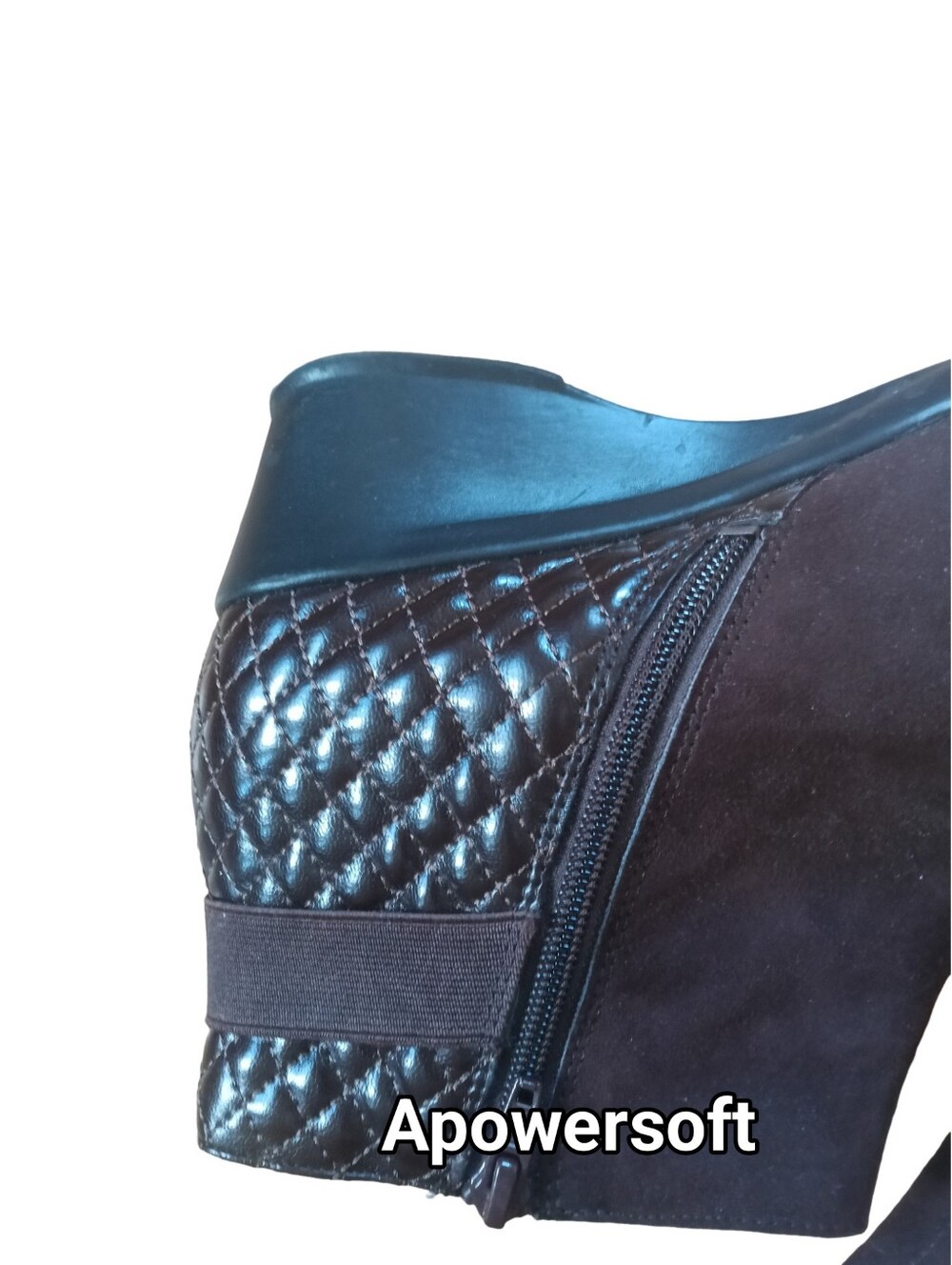 Stride Rite Faux Suede Quilted Ankle Booties Size 8.5 - Picture 4 of 6
